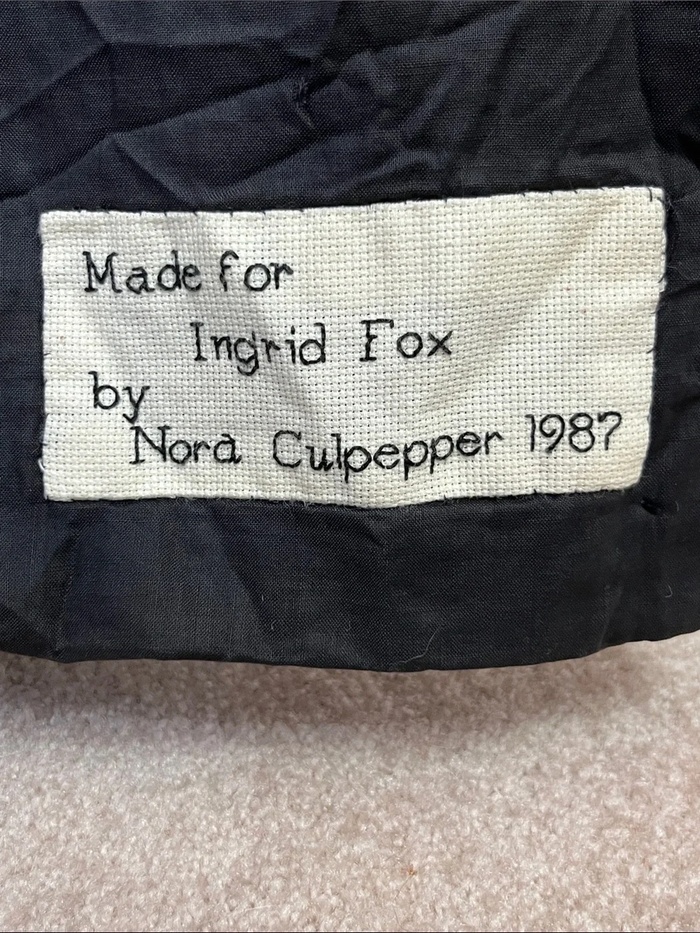 Vintage Handmade Rainbow Quilt